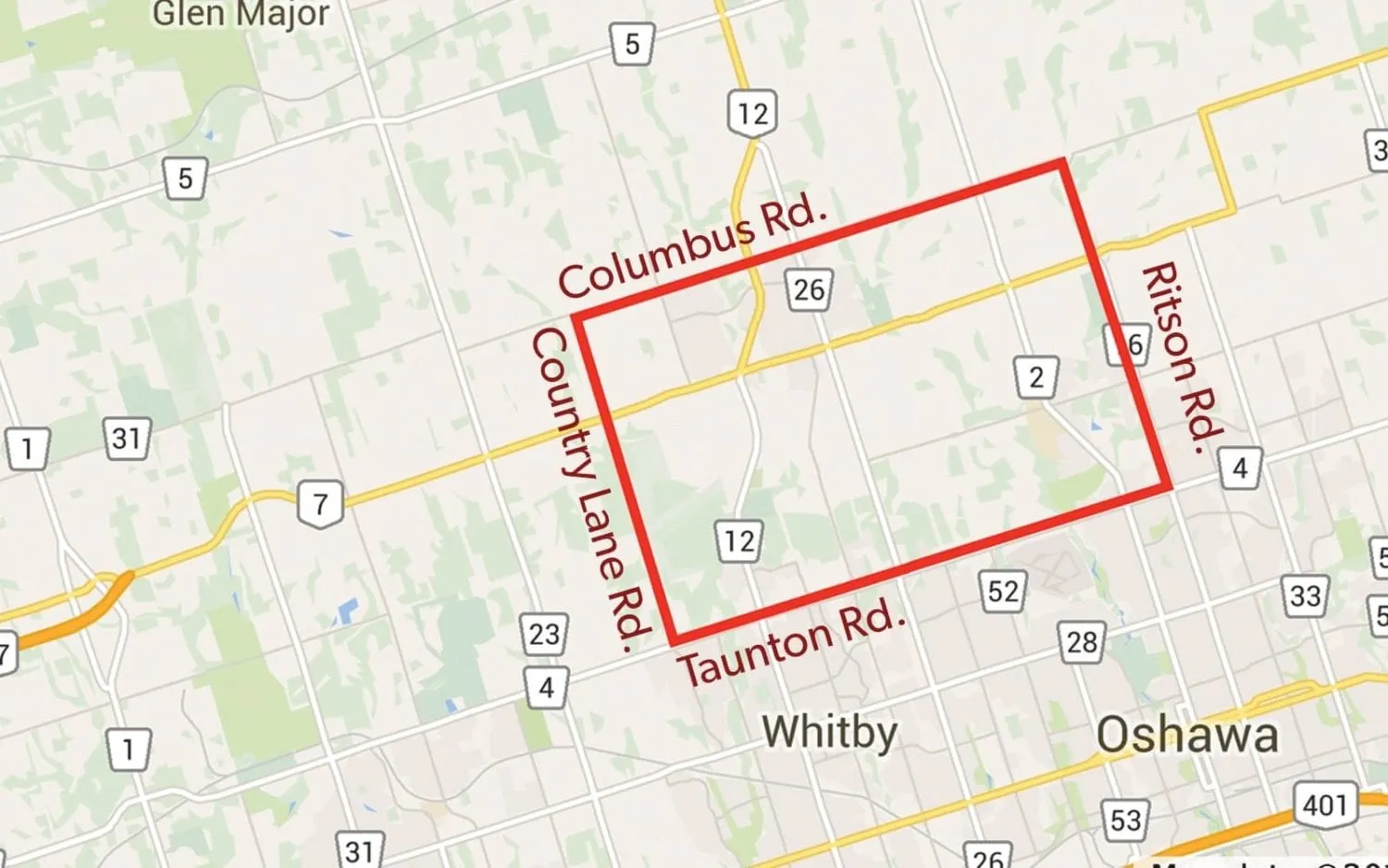 Map of general location for the new building